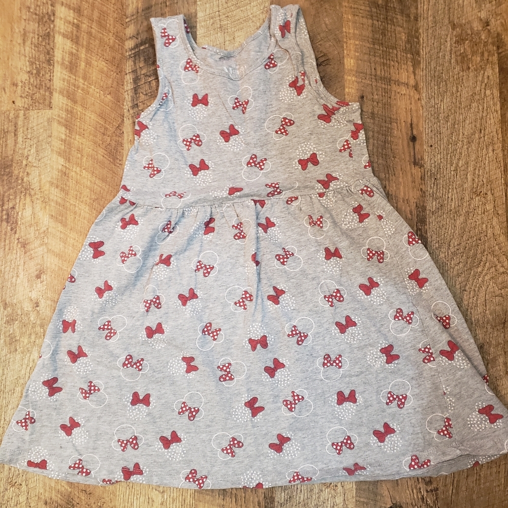 Disney Red and Gray Sundress Sleeveless Scoop Neck